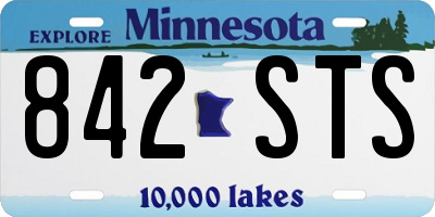 MN license plate 842STS