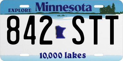 MN license plate 842STT