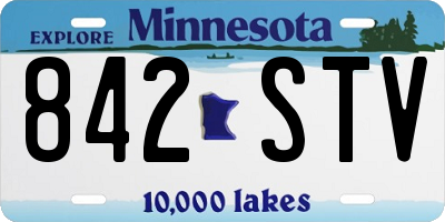 MN license plate 842STV