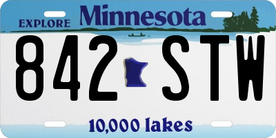 MN license plate 842STW