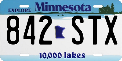 MN license plate 842STX