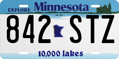 MN license plate 842STZ