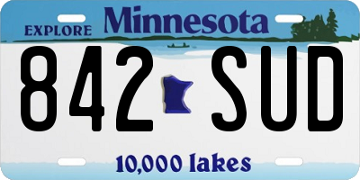 MN license plate 842SUD