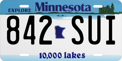 MN license plate 842SUI