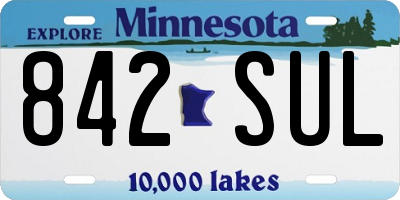 MN license plate 842SUL
