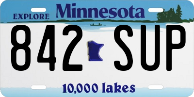 MN license plate 842SUP
