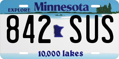 MN license plate 842SUS