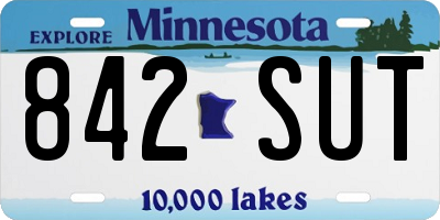 MN license plate 842SUT