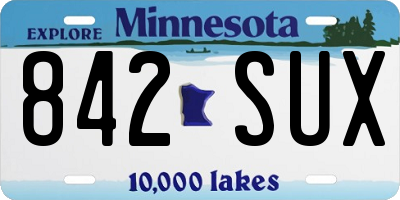 MN license plate 842SUX