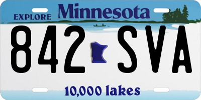 MN license plate 842SVA