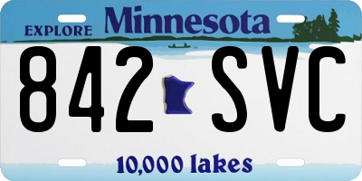 MN license plate 842SVC