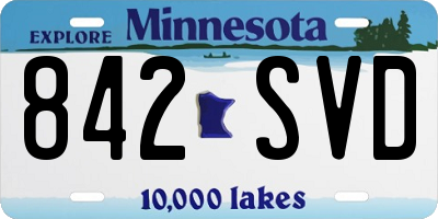 MN license plate 842SVD