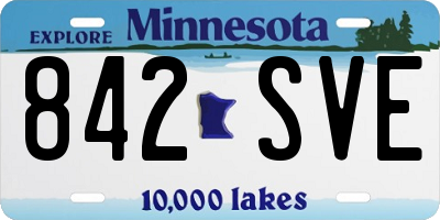 MN license plate 842SVE