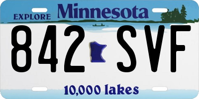 MN license plate 842SVF