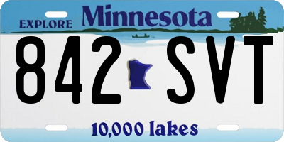 MN license plate 842SVT