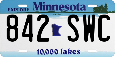 MN license plate 842SWC