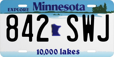MN license plate 842SWJ