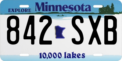 MN license plate 842SXB