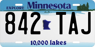 MN license plate 842TAJ