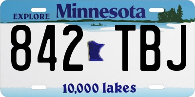 MN license plate 842TBJ