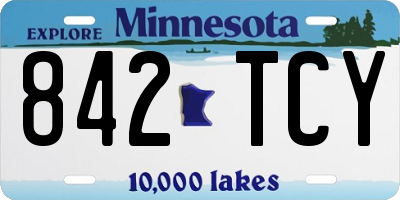MN license plate 842TCY