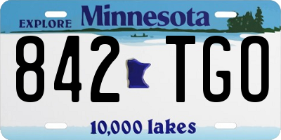 MN license plate 842TGO