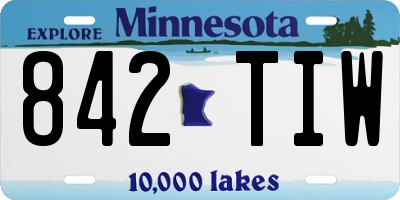 MN license plate 842TIW