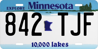 MN license plate 842TJF
