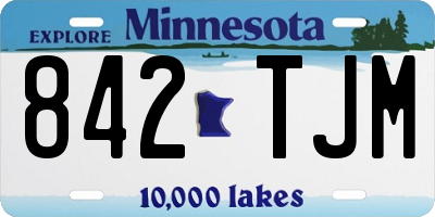 MN license plate 842TJM