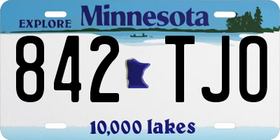 MN license plate 842TJO