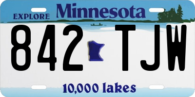 MN license plate 842TJW