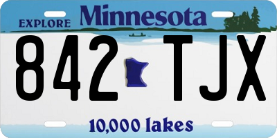 MN license plate 842TJX