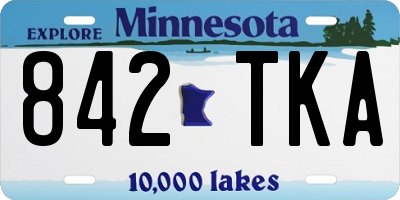 MN license plate 842TKA