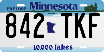 MN license plate 842TKF