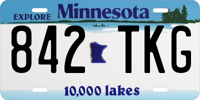 MN license plate 842TKG