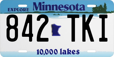 MN license plate 842TKI