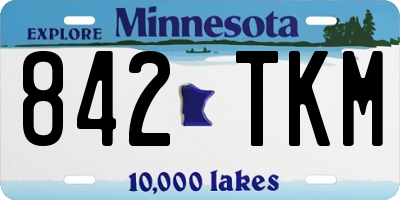 MN license plate 842TKM
