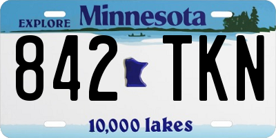 MN license plate 842TKN