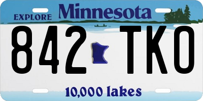 MN license plate 842TKO