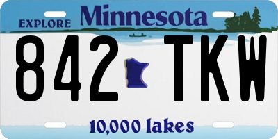 MN license plate 842TKW