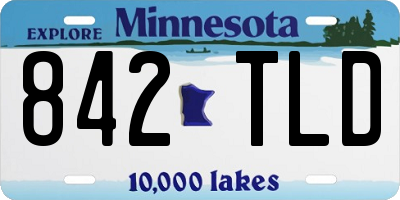 MN license plate 842TLD