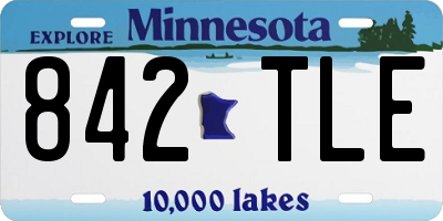 MN license plate 842TLE