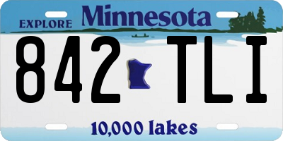 MN license plate 842TLI