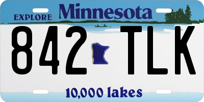 MN license plate 842TLK