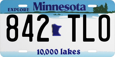 MN license plate 842TLO