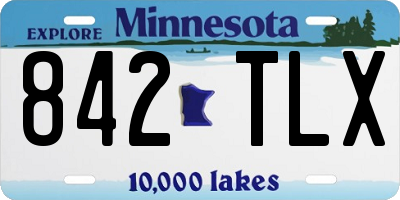 MN license plate 842TLX