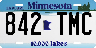 MN license plate 842TMC