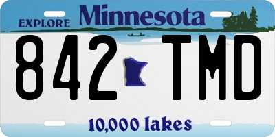 MN license plate 842TMD