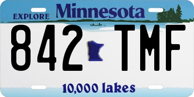 MN license plate 842TMF
