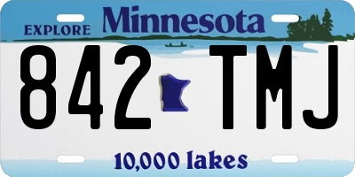 MN license plate 842TMJ